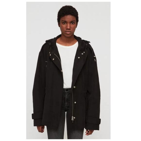ALLSAINTS Kelsie Nilba Hooded Jacket Size Small - Picture 1 of 14
